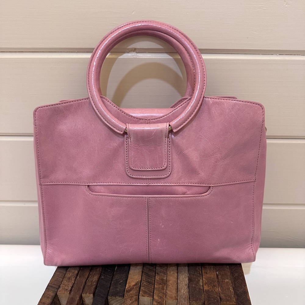 Heidi Hobo Satchel in Polished Leather Lilac Rose - Picture 2 of 8